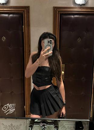 Корсет эко кожа