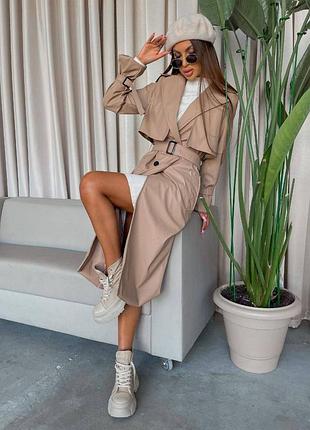 Кожаный плащ 9