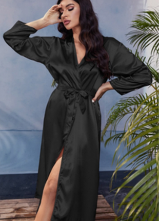 Чорний мат стіновий новий халатик р.xl