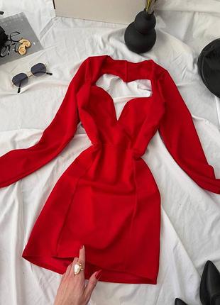 Платье мини сердце красное❤️