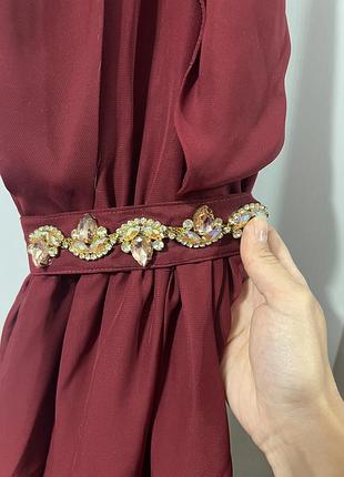 Сукня в пол, бордо