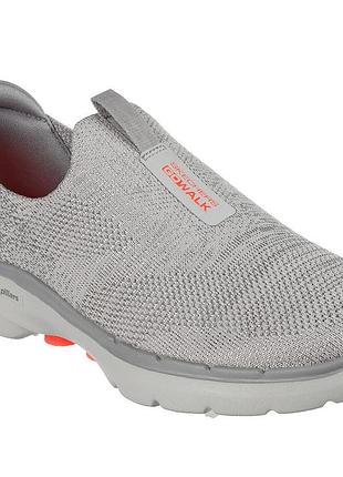 Слипоны женские skechers gowalk 6 'simplified comfort low-top casual' 124502-gycl