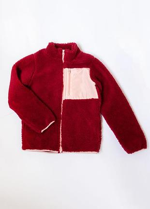 Куртка осіння для дівчинки тедді штучна овчина 110 см 116 см 122 см 128 см 134 см 140 см 146 см 152 см 158 см 164 см