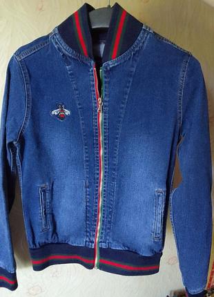 Джинсовая женская куртка, размер: xs-s