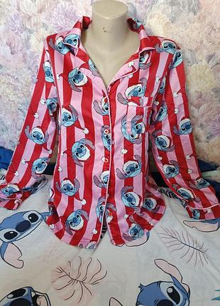 Рубашка шёлковая стич disney stitch дисней