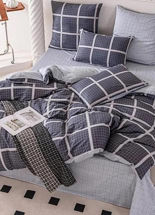 Комплект постельного белья двуспальный 200×220 см бязь gold lux серый цвет 260313