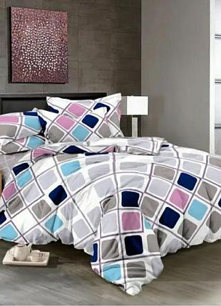 Комплект постельного белья полуторный 150×220 см бязь gold lux геометрический узор 150214