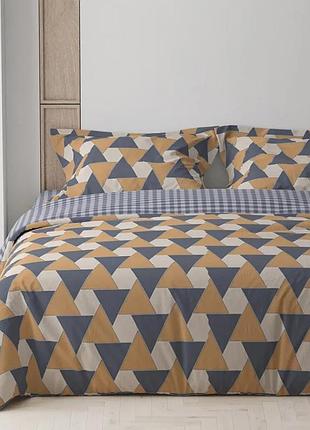 Комплект постільної білизни ромби теп "happy sleep" statly, 50x70 сімейний бавовна ранфорс