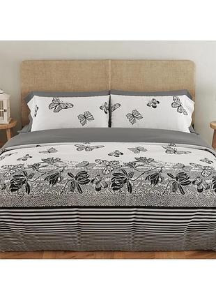Комплект постельного белья теп "soft dreams" black butterfly, 70x70 двуспальный