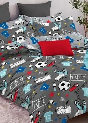 Комплект постельного белья полуторный детский размер 150×220 см бязь gold lux