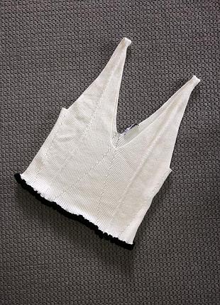 Майка топ на бретелях zara