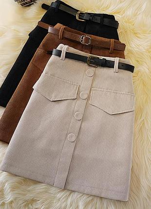 Вельветова спідничка