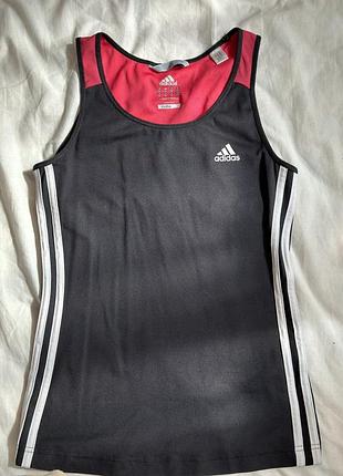 Майка жіноча спортивна чорна з бра adidas розмір s-m