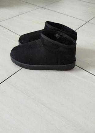 Угги сапоги замшевые черные зима