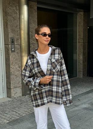 Фланелевая рубашка в клетку оверсайз