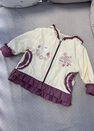 Куртка для дівчинки на флісі 80/86 см