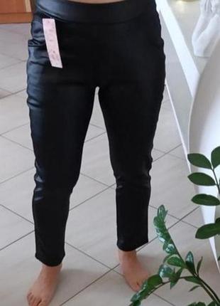 Брюки теплые эко кожа