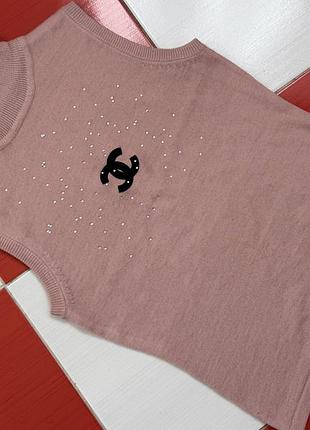 Шикарный пудровый гольф водолазка chanel