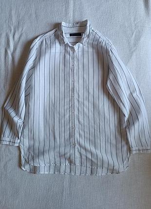 Рубашка m&amp;s collection с льном