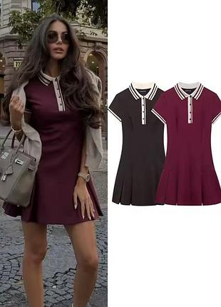 Плаття поло шоколадного кольору