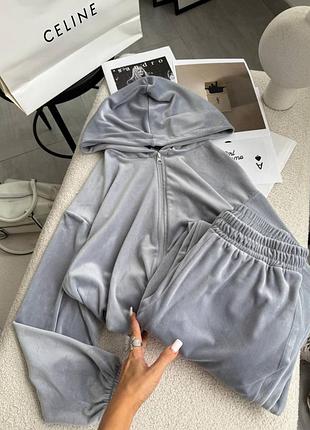 Велюровый спортивный костюм