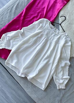 Белая блуза zara шерсть