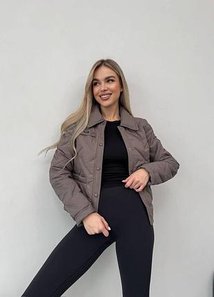 Стьобана весняна куртка жакет еко пух