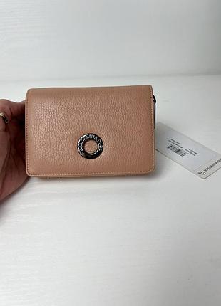 Шкіряний гаманець mandarina duck mellow leather wallet dusty rose