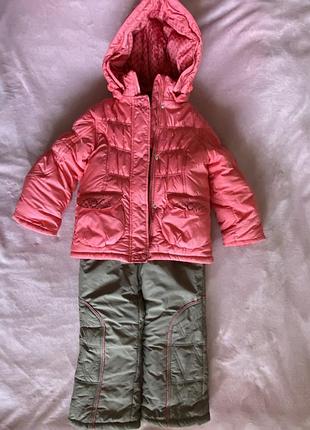 Комбінезон дитячий з курткою (зимовий) для дівчинки 4-5 років, ріст 110