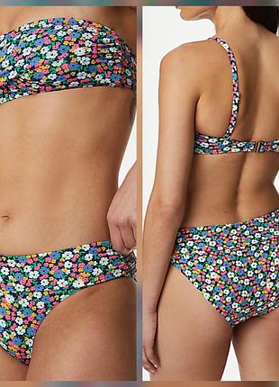 Купальник раздельный&nbsp; цветочный, разноцветный, george, u9 10, eur 38.