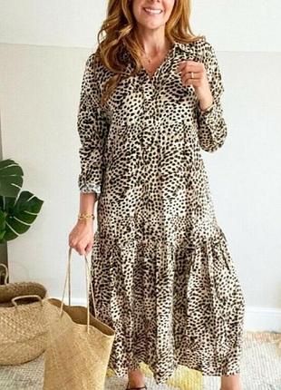 Макси платье ярусное большой размер#4