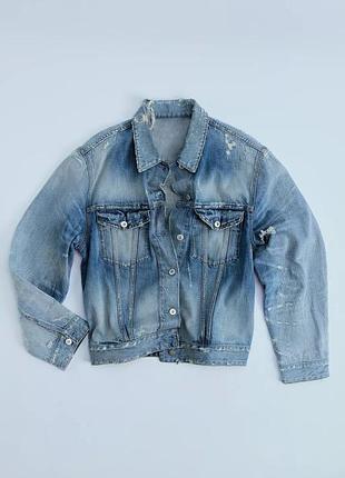 Куртка жіноча джинсова з потертостями zara