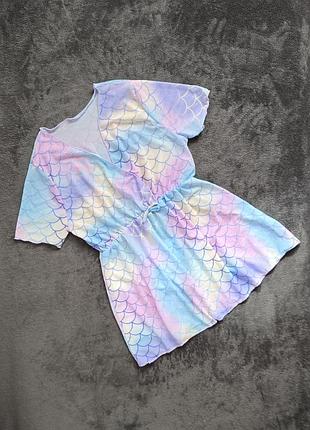 Парео, мини платье с радужным принтом, 9 лет.
