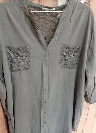 Блуза рубашка кольору  хакі
