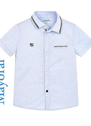 Нова з бірками сорочка для хлопчика mayoral (3129,короткий рукав) на 122,128,134 зріст