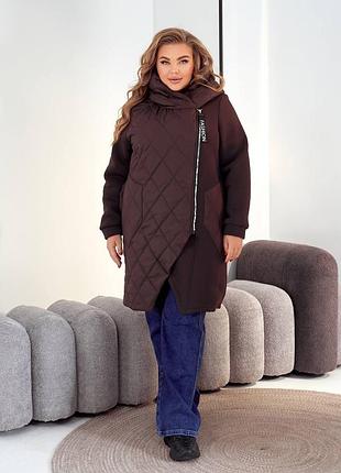 Женский кардиган на флисе и синтепоне до 58 размера