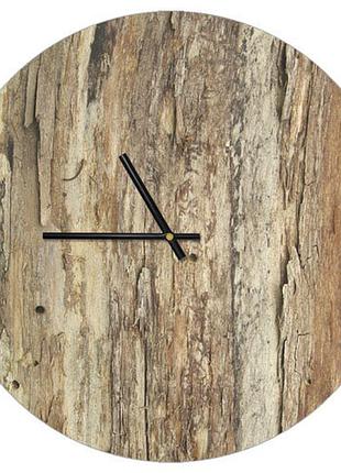 Настінний годинник кора дерева круглий 36см