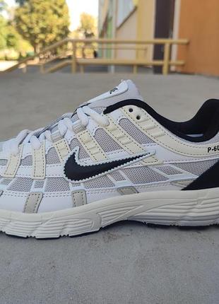 Кросівки чоловічі nike p - 6000 white grey шкіра сітка