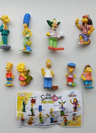 Симпсоны, 2007, коллекция фигурок киндер