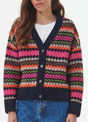 Яскравий жіночий вовняний кардиган barbour redclaw cardigan 🛍️1+1=3🛍️