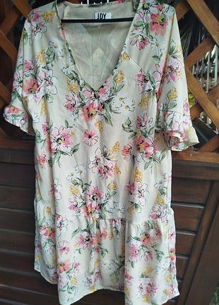 Платье цветочный принт