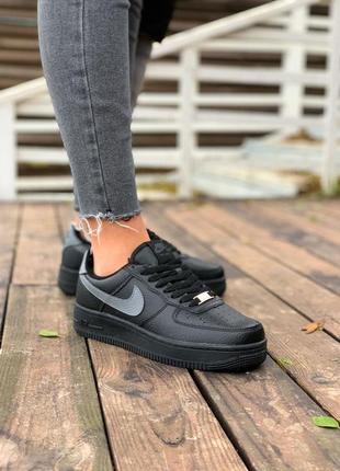 Nike air force black fur🆕 шикарные зимние кроссовки 🆕 купить наложенный платёж8 фото