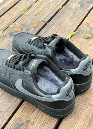 Nike air force black fur🆕 шикарные зимние кроссовки 🆕 купить наложенный платёж4 фото