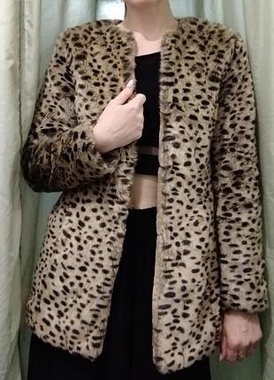 Пальто/пиджак леопард искусственный осень/весна