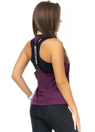 Спортивная майка борцовка в спортзал марсал с черным для фитнеса спорта onesize 46-52 свободный крой