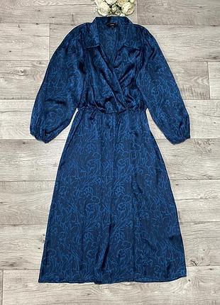 Атласное платье на запах next, р.s-m