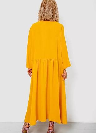 Сукня-сорочка тканина жатка, колір темно-жовтий,  56-58 60-62