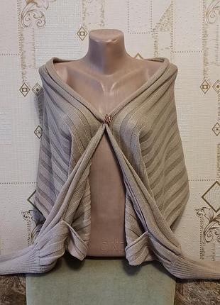 Новая супер стильная накидка с рукавами болеро базового цвета нежная и приятная к телу🤗