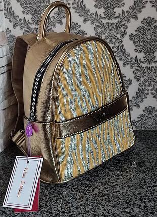 Velina fabbiano❤️❤️ моднячий якісний жіночий рюкзачок зі стразами якість преміум 🔥