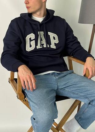 Кофта gap «tapestry navy» з флісом! 3